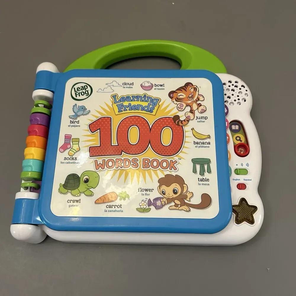 Leap Frog Learning Friends 100 Words Electronic Book English/Spanish 2018 Music